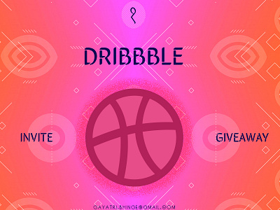 1 Dribbble invite giveaway design typography
