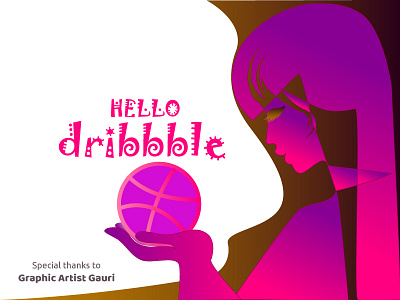 Hello dribbble illustration