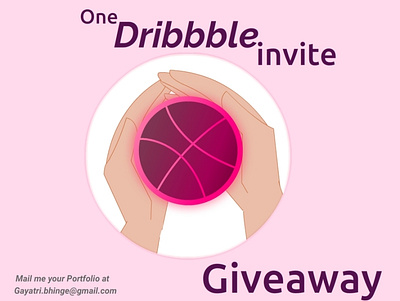 One Dribbble invite giveaway design