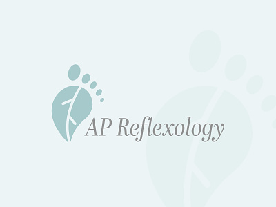 AP Reflexology Logo Design foot health leaf logo logo design wellness