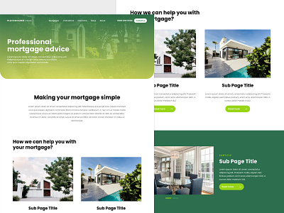 Mortgage Company Home Page adobe xd clean design home logo home page insurance landing page mock up mortgage property web design