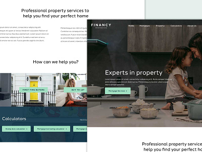 Property Website clean home homepage mortgage website mortgages property website design
