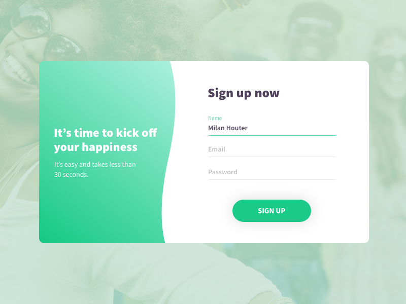 Time to kick off your happiness by Milan Houter on Dribbble