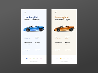 Lamborghini Color Picker