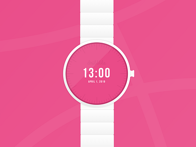 Dribbble invite - Now is the time to join! branding clean clock draft dribbble dribbble invite invitation invite invite friends invite giveaway minimal pink simple smartwatch tickets time watch watching white