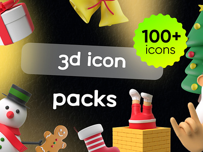 3D Christmas Icons FREE 3d christmas design figma free graphic design icons illustration illustrator ui xmas