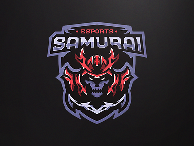 Mascot logo - Samurai design esportslogo illustrator logo