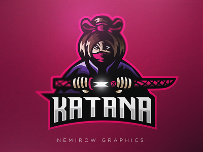 Mascot logo for sale! - Katana app branding design illustration illustrator mascot mascotlogo ux vector