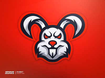 RABBIT - Mascot logo design esportslogo illustration illustrator logo mascot mascotlogo vector