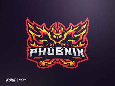 Mascot logo - Phoenix design esportslogo illustration illustrator logo mascot mascotlogo vector