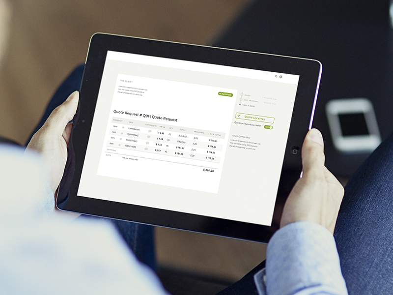 Propoza on an ipad ux design interface responsive propoza