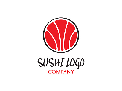 Sushi company design food japan logo meat modern monogram salmon sushi type vector