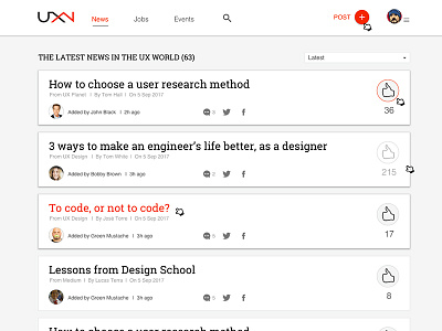 UX News and Learning Platform