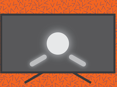 televis design grey illustration orange television