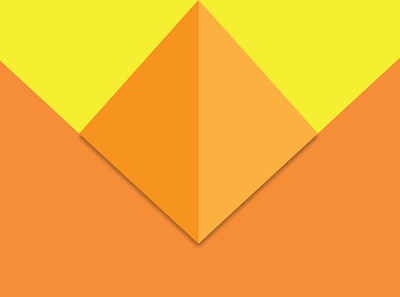 pyramid design illustration orange simple simplistic vector yellow