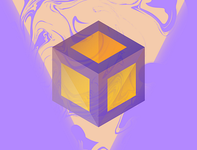 Paper branding clean colors cube cubes design geometry logo pastel purple simple simplistic vector yellow