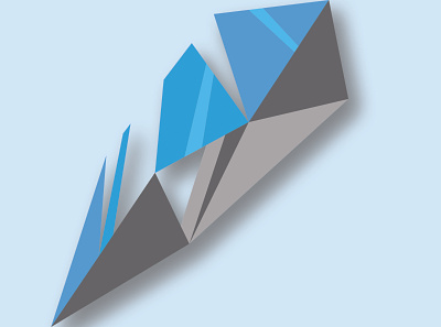 Shard blue design glass grey pastel simple simplistic vector