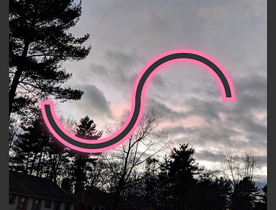 Pink Streak Sky colors curve design line pink s save simple sunset trees vector winter