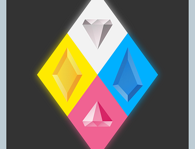 Diamond Authority art colors creative design fan art fanart geometry graphic graphic art graphic design graphics shape shapes simple simplistic steven universe vector