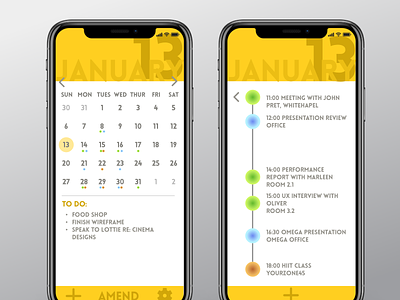 Daily UI 38: Calendar app calendar dailyuichallenge design grid overlap ui