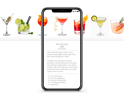 Daily UI 43: Food or Drinks Menu clean dailyuichallenge design drink menu drinks menu ui