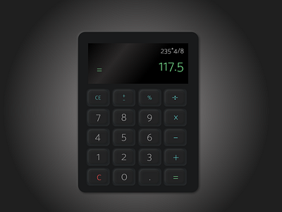 2 Daily UI 4: Calculator branding calculator dailyuichallenge dark mode dark theme design neomorphism