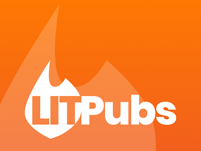 LITPubs Flame Logo app branding design entrepreneur litpubs litpubs logo logodesign london