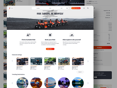 Joyriid Web Design Homepage powersports rental rental website ui design uidesign uiux user experience userinterface ux design uxdesign web design webdesign