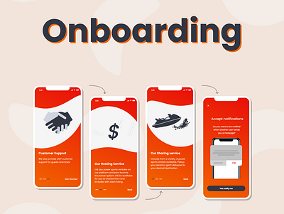 Onboarding UI for Powersports Rental App app design orange platform powersports rental rental app ui design uidesign uiux user experience userinterface uxdesign webdesign