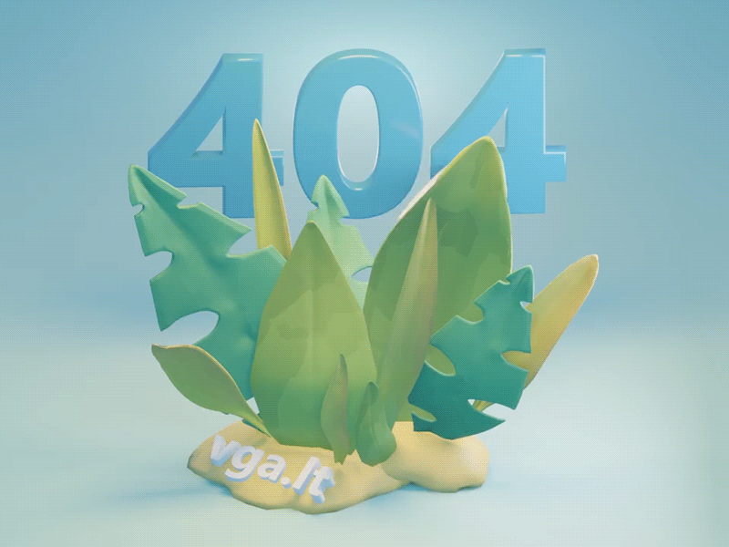 404 page animation 3d 3d animation 404 blender3d