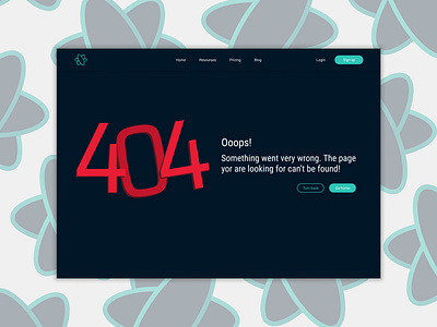 Error 404! daily 100 challenge daily004 dailyui dribbledailychallenge error404 ui