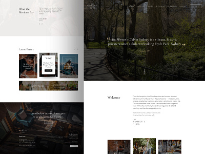 Landing page for a women's club clean cormorant garamond cta elegant landing unsplash webdesign xd
