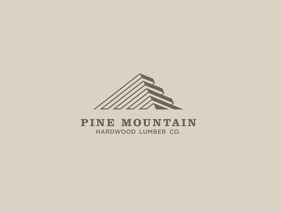 Pine Mountain Hardwood Lumber Co. brand development branding design graphic design hardwood identity logo lumber mountain typography vector