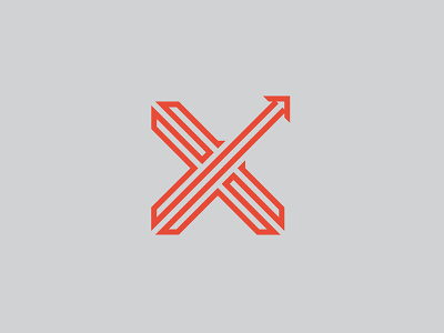 X Mark branding corporate flat geometric graphic design identity logo orange simple vector