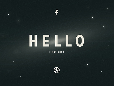 First Shot! design dribbble first shot hello hello dribbble illustration magic space stars