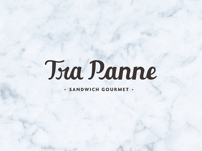 Tra Panne branding food french gourmet lettering sandwich script