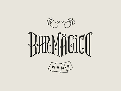 Bar Mágico New Brand bar branding lettering magic magician restaurant