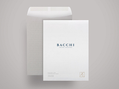 Bacchi Branding a4 brand branding bussiness card design envelope folder lawyer logo