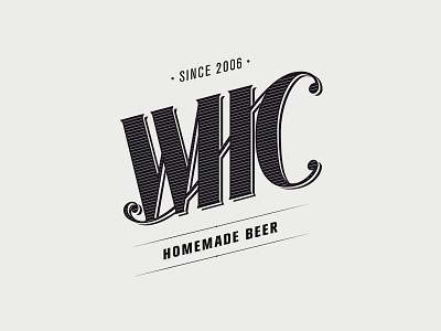 WHC - Home Made Beer beer brand branding brewery lettering logo