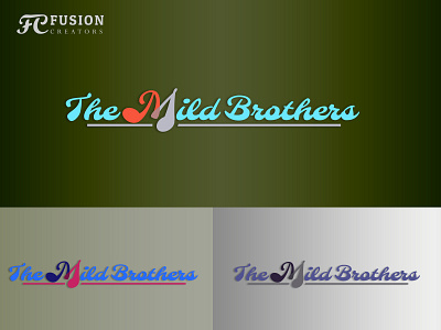 The mild Brothers branding design fusioncreator icon illustration logo logo design logo presentation typography vector