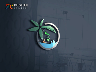 Meet The paradise branding design fusioncreator icon illustration logo logo design logo presentation vector
