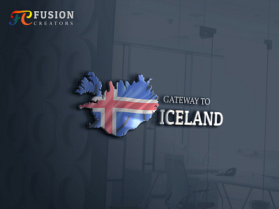 Get way to iceland branding design fusioncreator icon illustration logo logo design logo presentation typography vector
