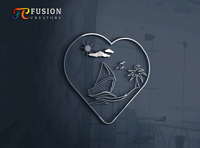 Love The Sea art work branding design fusioncreator illustration logo logo design logo presentation typography vector