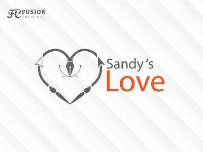 Sandy s love branding design fusioncreator illustration logo logo design logo presentation typography vector
