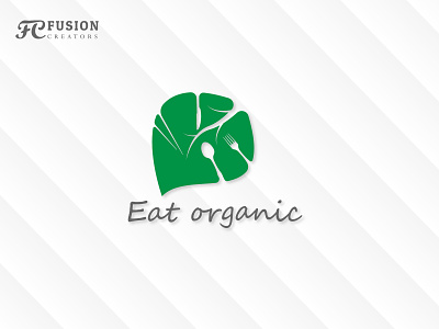 Eat Organic art work branding design fusioncreator icon illustration logo logo design logo presentation vector