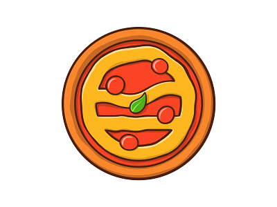 Logo Pizza Pin cape clasp crust design illustration logo pin pizza stickermule