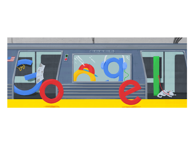 Missed Train animation colors dog drawing gif google illustration subway train video