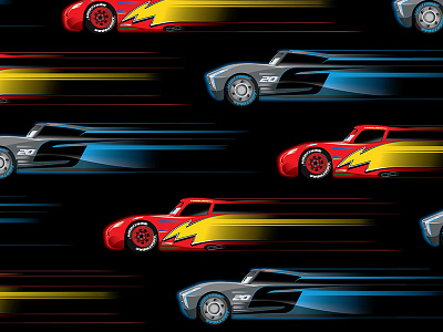 Cars 3 Lightspeed Pattern car cars 3 consumer product disney illustration illustrator licensing pattern pixar repeat speed vector