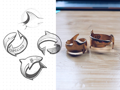 Put A Ring On It boston cape clasp jewelry design product design ring shark sketch
