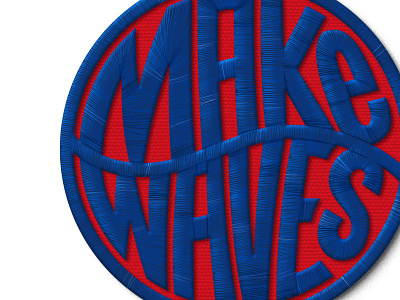 Make Waves logo make waves patch render type typography waves